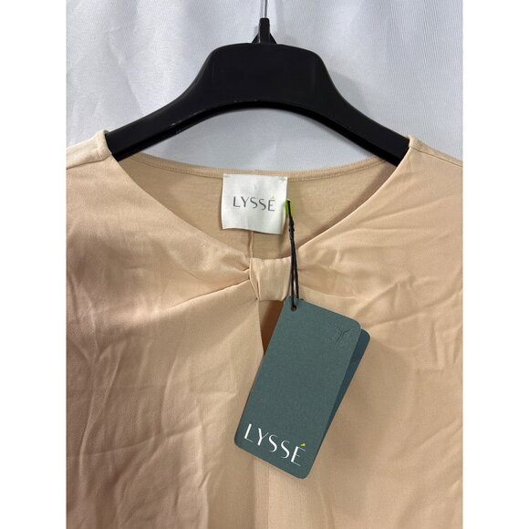 Lysse Womens Caton Top Size S Macadamia Keyhole Front New - Picture 3 of 5